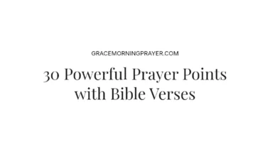 30 Powerful Prayer Points with Bible Verses